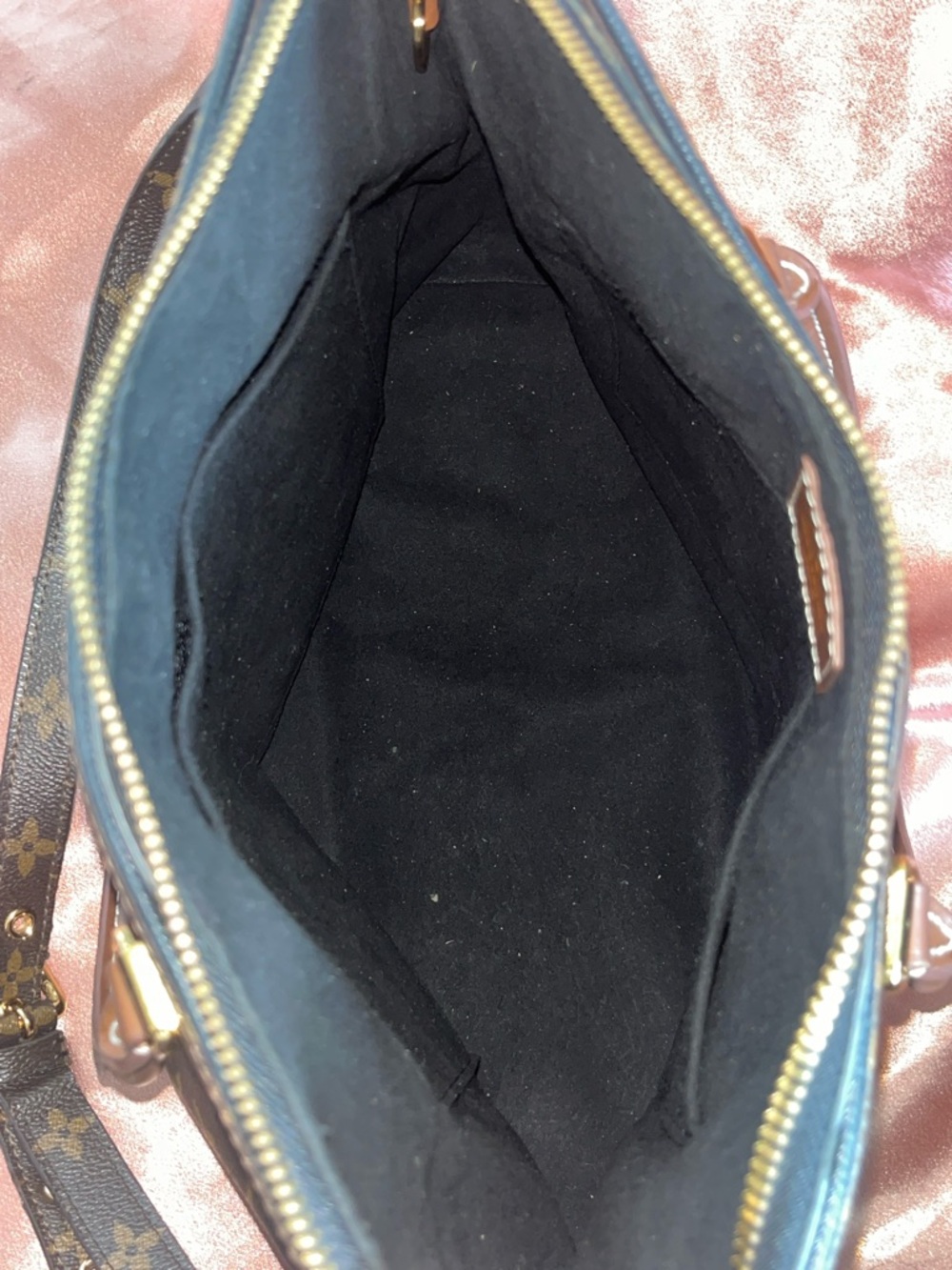 Louis Vuitton Monogram Canvas Tote in Brown and Gold - Picture 3 of 5